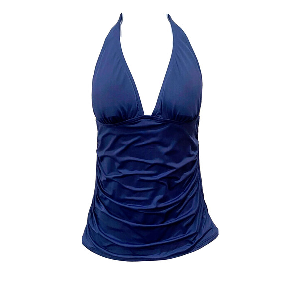 Calvin Klein Other - Calvin Klein Halter Swimsuit Cami Tankini Tank Top Blue sz S Padded Cups